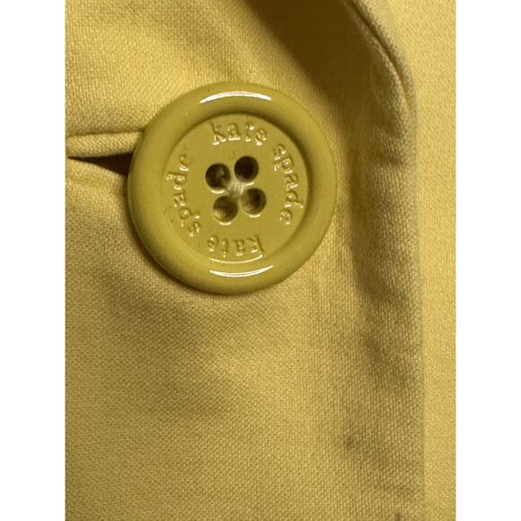 NWT Kate Spade NY Hayley Coat light jacket dress yellow white dive in $498 SZ 14 - Picture 11 of 15